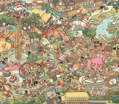 animal amusement park puzzle carnival