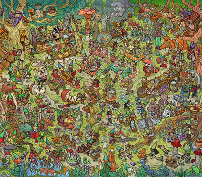 mushroom theme puzzle