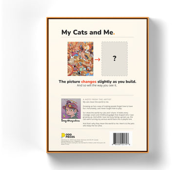 My Cats and Me 500 piece puzzle box, back