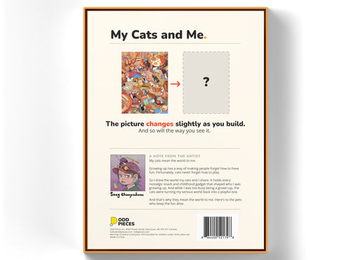 My Cats and Me 500 piece puzzle box, back