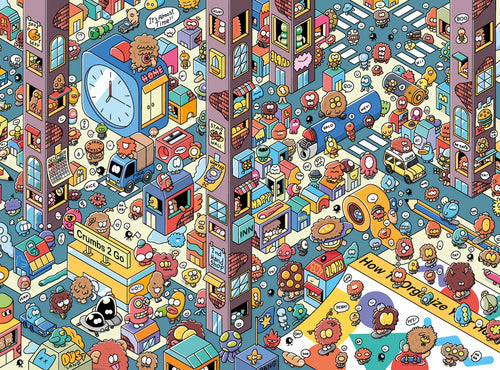 jigsaw puzzle monsters funny colorful