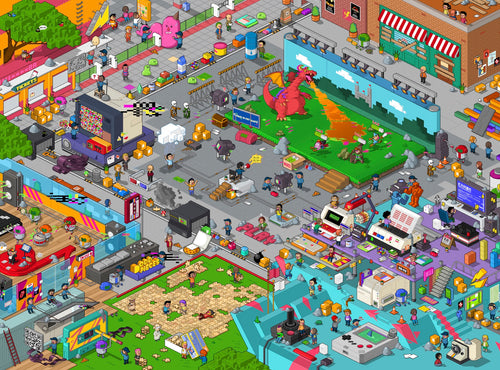 nostalgic 90s jigsaw puzzle gamer