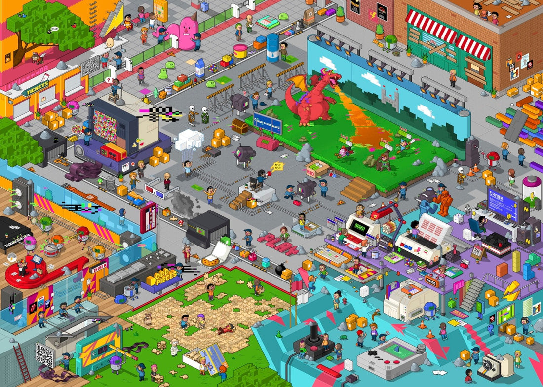 pixel art nostalgic puzzle