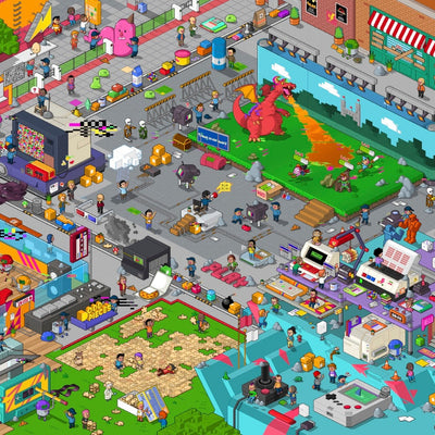 pixel art nostalgic puzzle