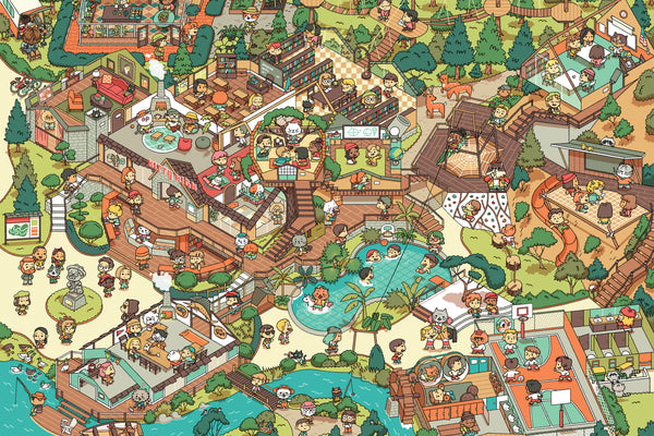 cat playing puzzle adult 