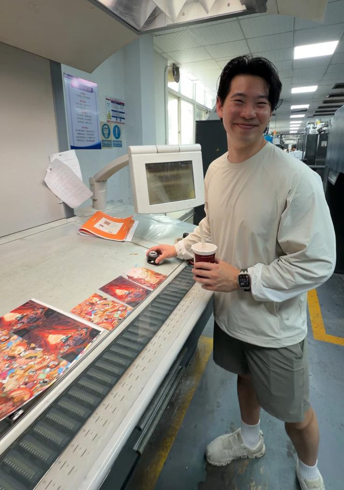 Terry doing quality checks at the puzzle factory