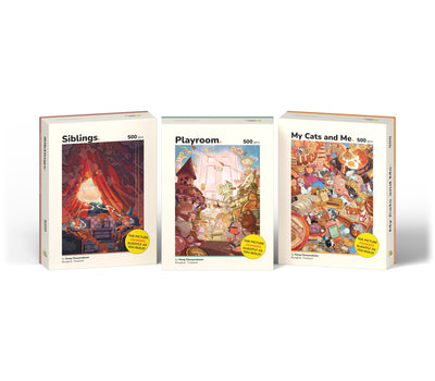 Inner Child Series 3-pack 500 piece puzzle box, inward