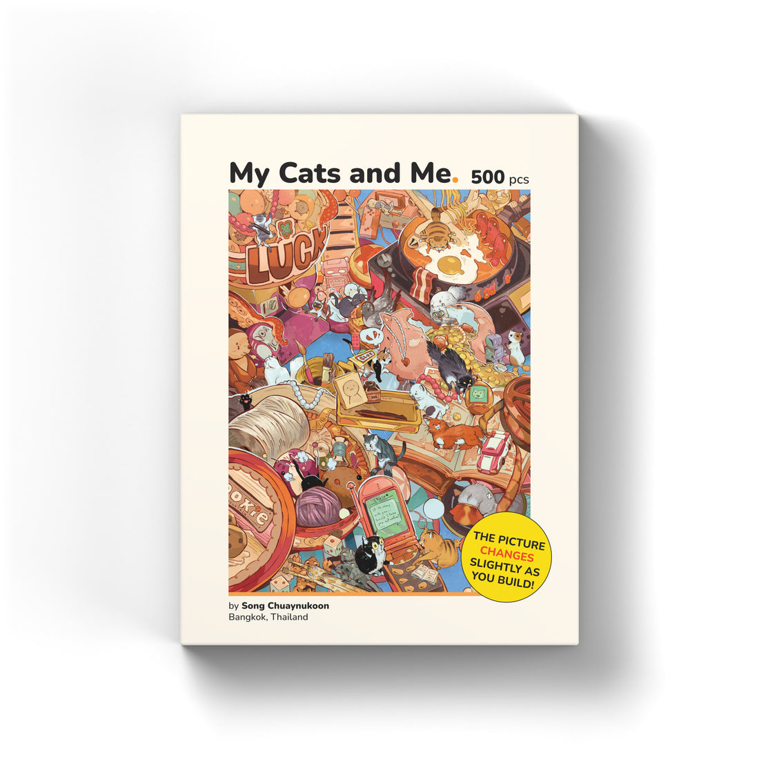 My Cats and Me 500 piece puzzle box, overhead