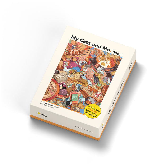 My Cats and Me 500 piece puzzle box, front right
