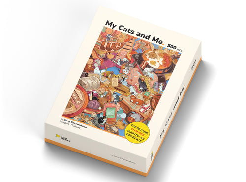 My Cats and Me 500 piece puzzle box, front right
