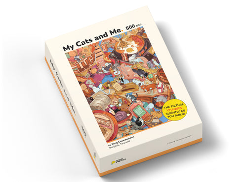 My Cats and Me 500 piece puzzle box, front left
