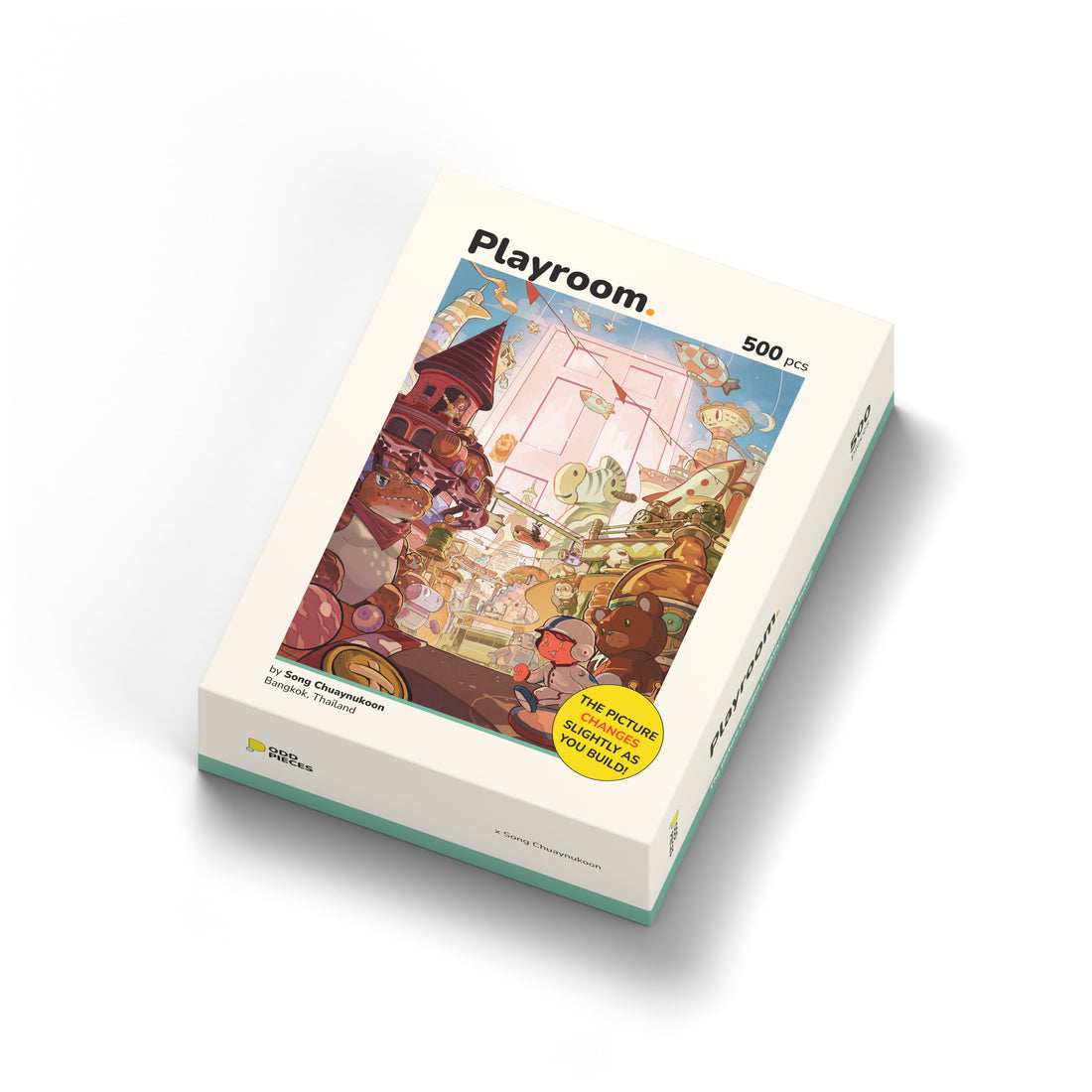 Playroom 500 piece puzzle box, front right