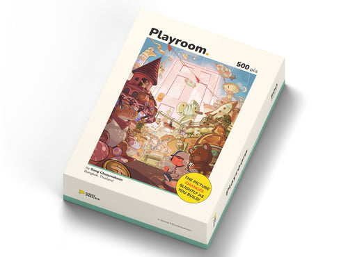 Playroom 500 piece puzzle box, front right