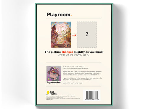 Playroom 500 piece puzzle box, back
