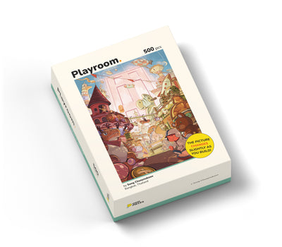Playroom 500 piece puzzle box, front left
