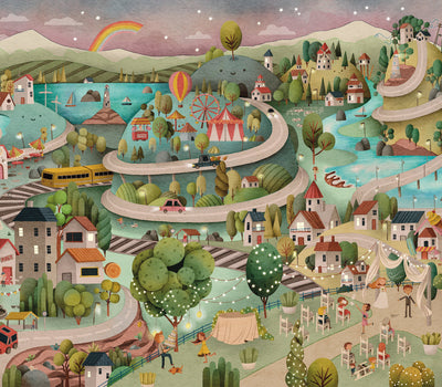 whimsical jigsaw puzzle couples