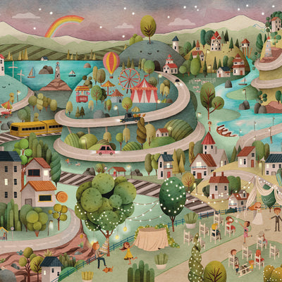 whimsical jigsaw puzzle couples